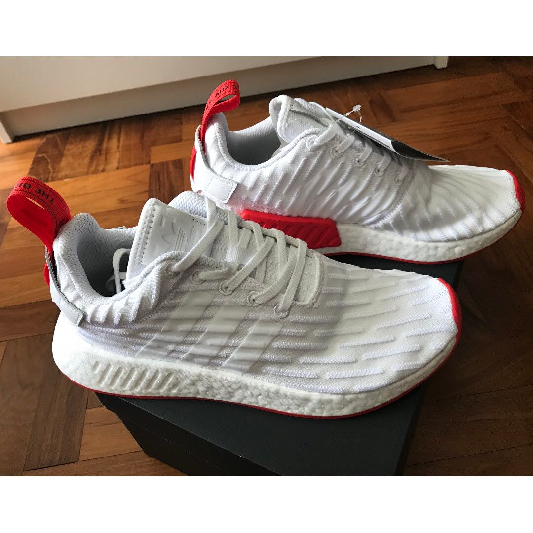 nmd r2 pk white red