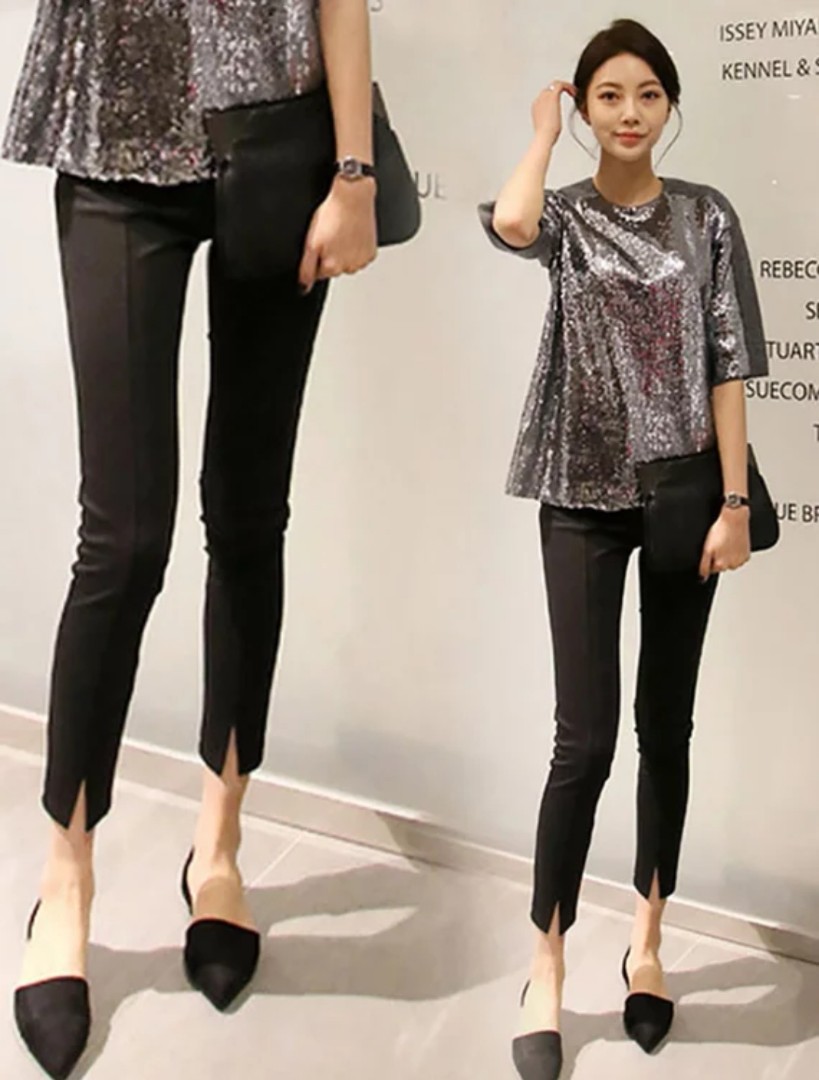 Bnwt Maternity Office Smart Casual Slim Cut Pants With Adjustable