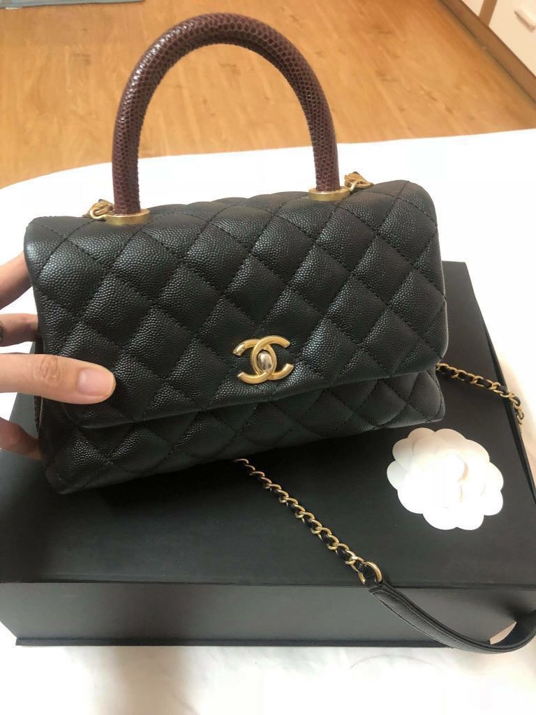 Chanel Coco Lizard Handle Ghw Mini Size Luxury Bags Wallets On Carousell