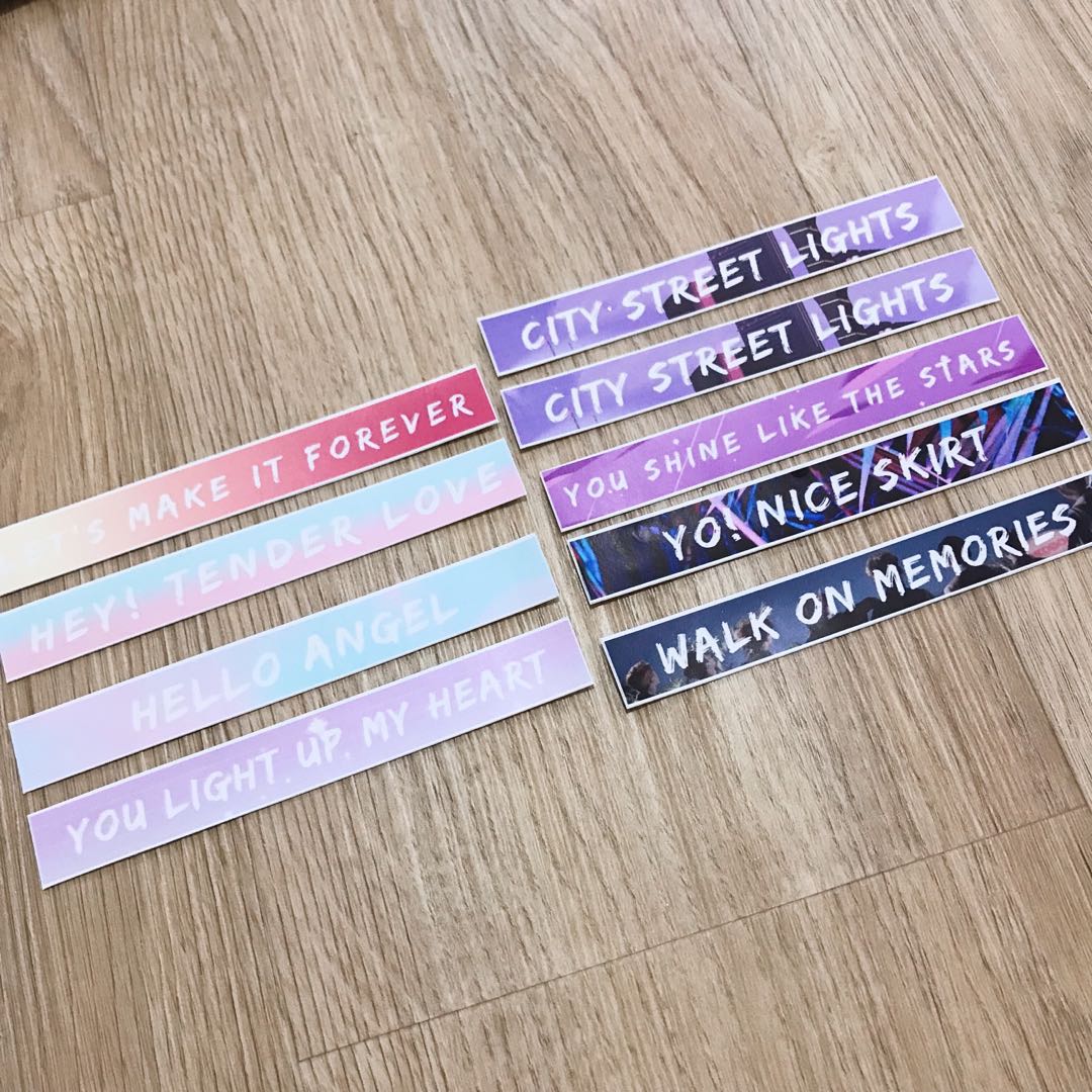 Exo Lyrics Sticker Set Hobbies Toys Memorabilia Collectibles K Wave On Carousell