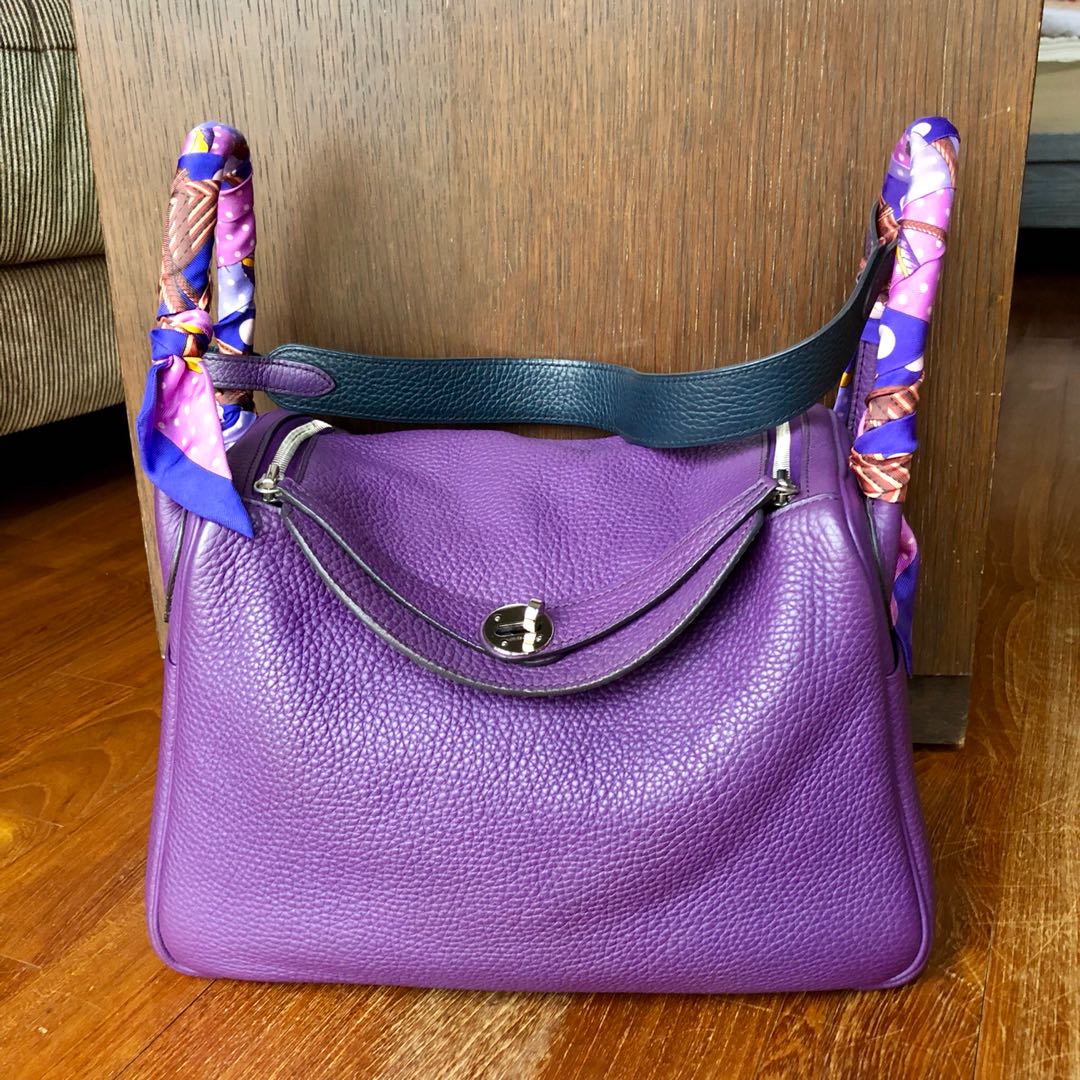 AUTHENTIC HERMES LINDY 26 ULTRA VIOLET, Luxury, Bags & Wallets on Carousell