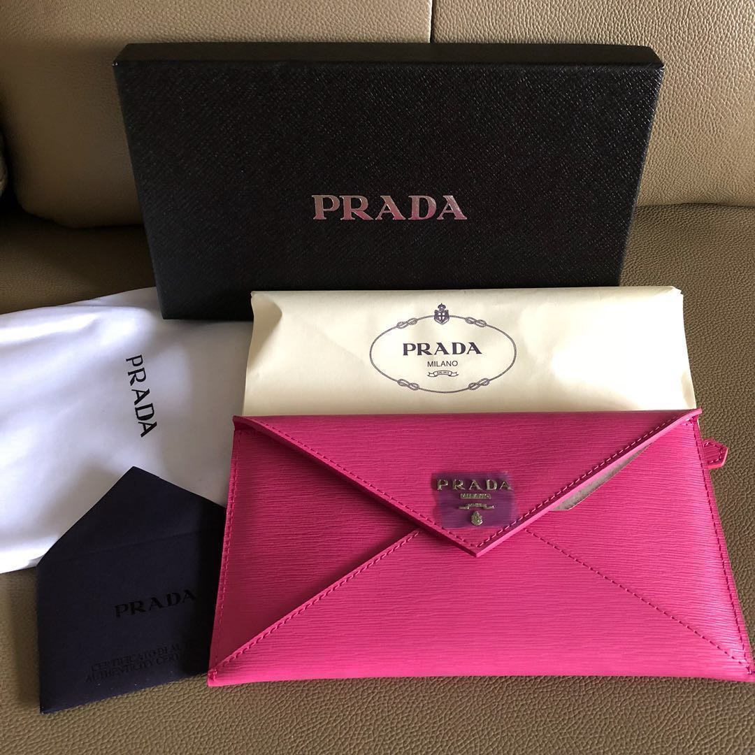 Hot Pink Prada Envelope Wallet, Women's Fashion, Bags & Wallets, Wallets &  Card Holders on Carousell