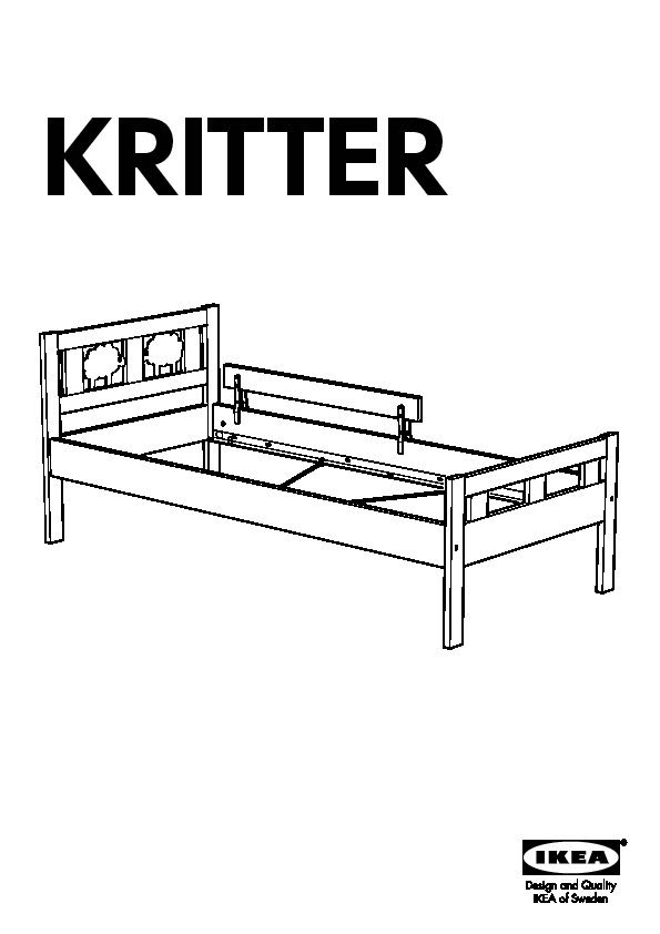 Ikea Kritter Toddler Bedframe + Mattress, Babies & Kids, Baby Nursery