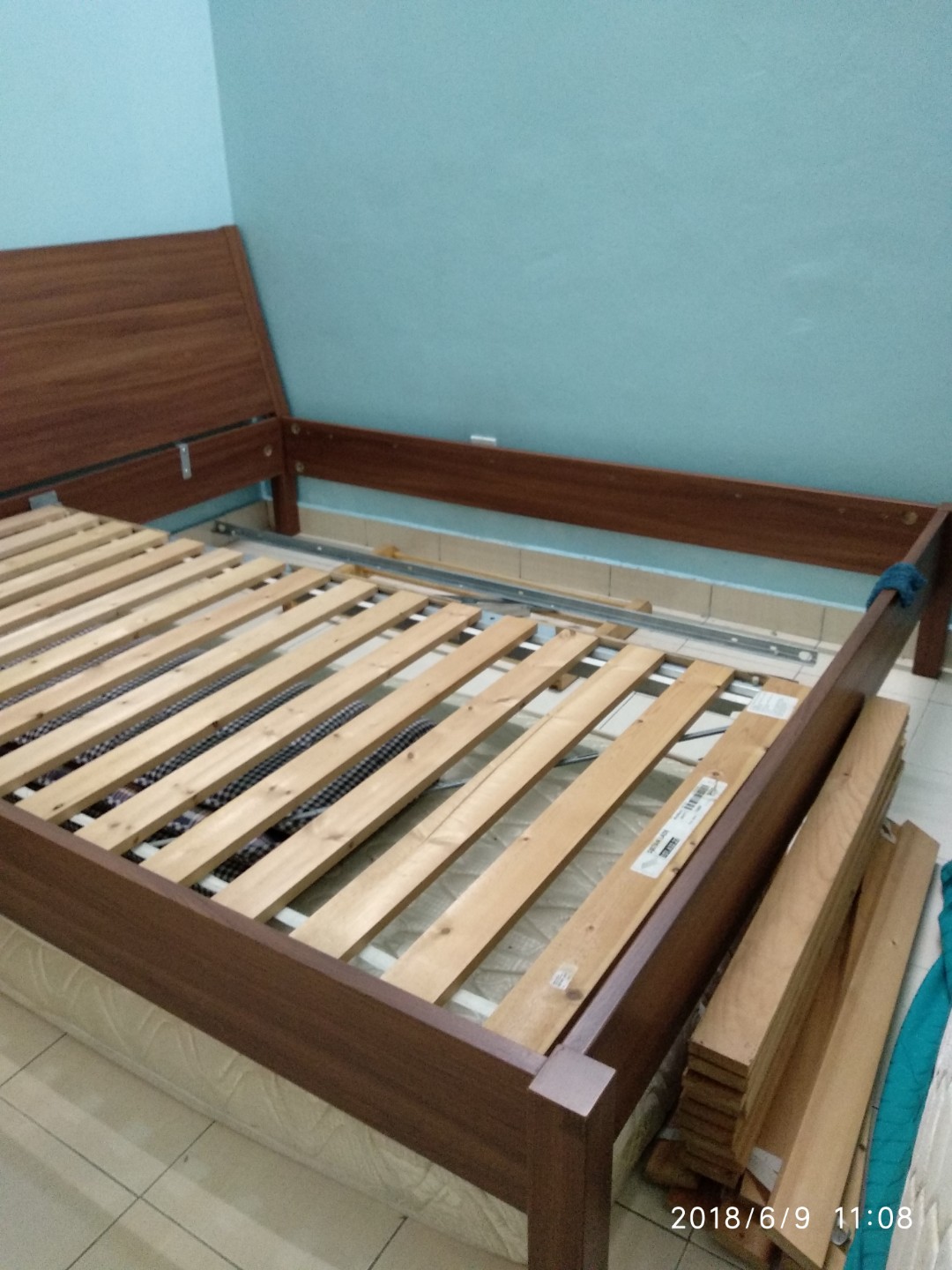 Ikea Nyvoll Full Size King Bed Frame Home Furniture Ikea Nyvoll Full Size King Bed Frame Home Furniture On Carou