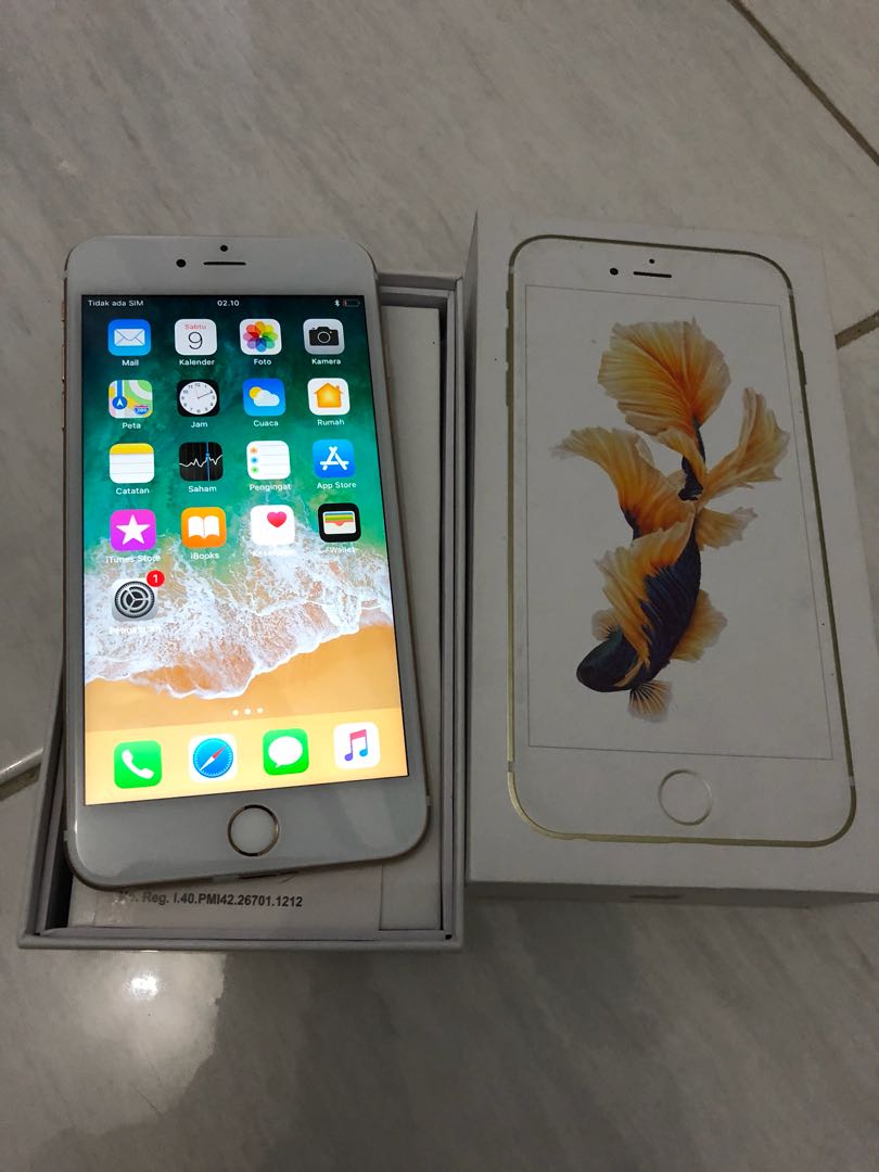 Iphone 6s Plus 64gb Gold 4glte Fullset Murah Original Apple Telepon Seluler Tablet Di Carousell