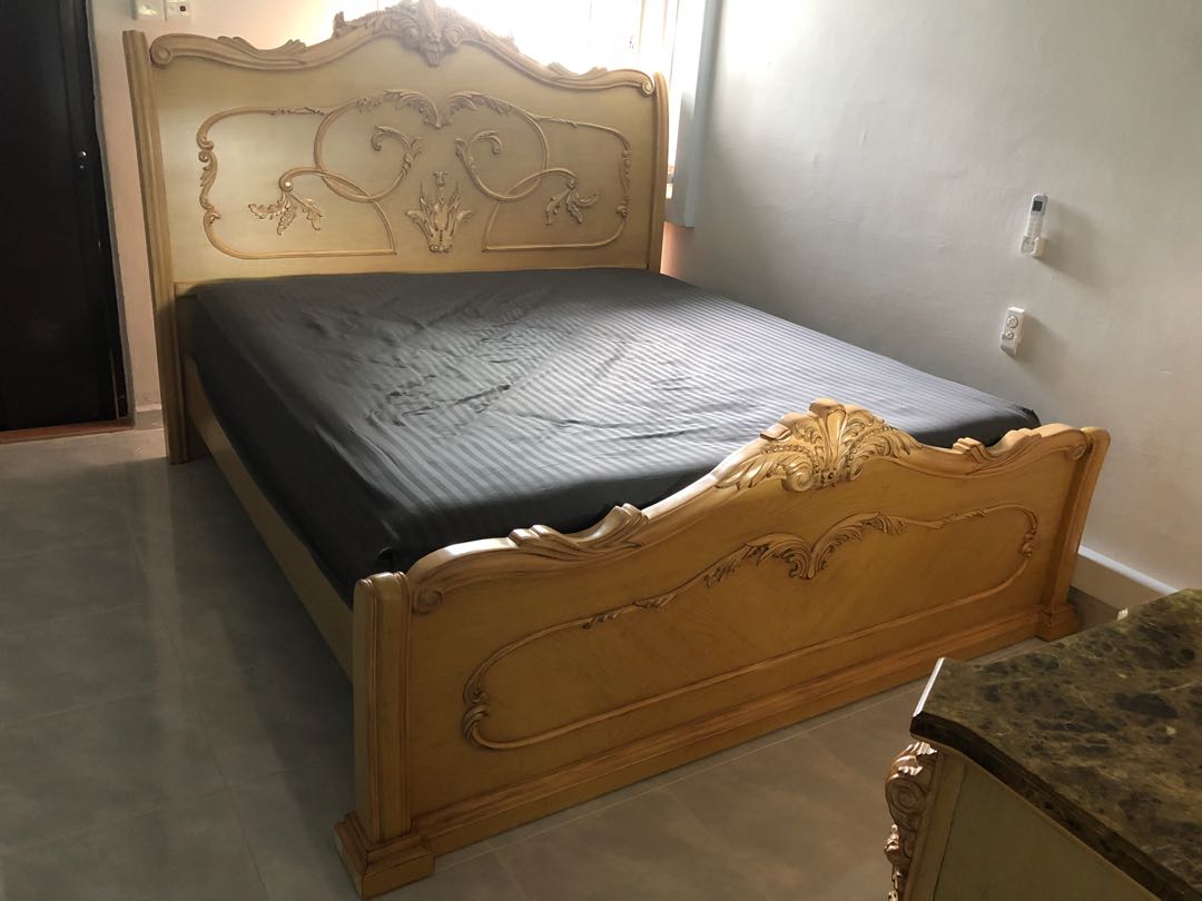 King Size Bed Frame With Dresser Mattress Not Included Furniture Home Living Frames Mattresses On Carou Bed Frame With Dresser Mattress, King Size Bed Frame And Dresser