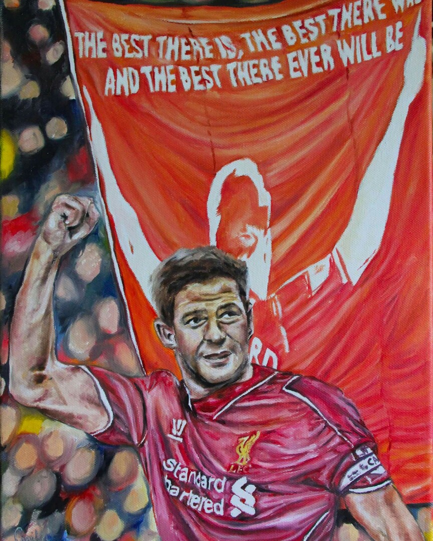 Liverpool Steven Gerrard Oil Acrylic Painting On 30cm 40cm