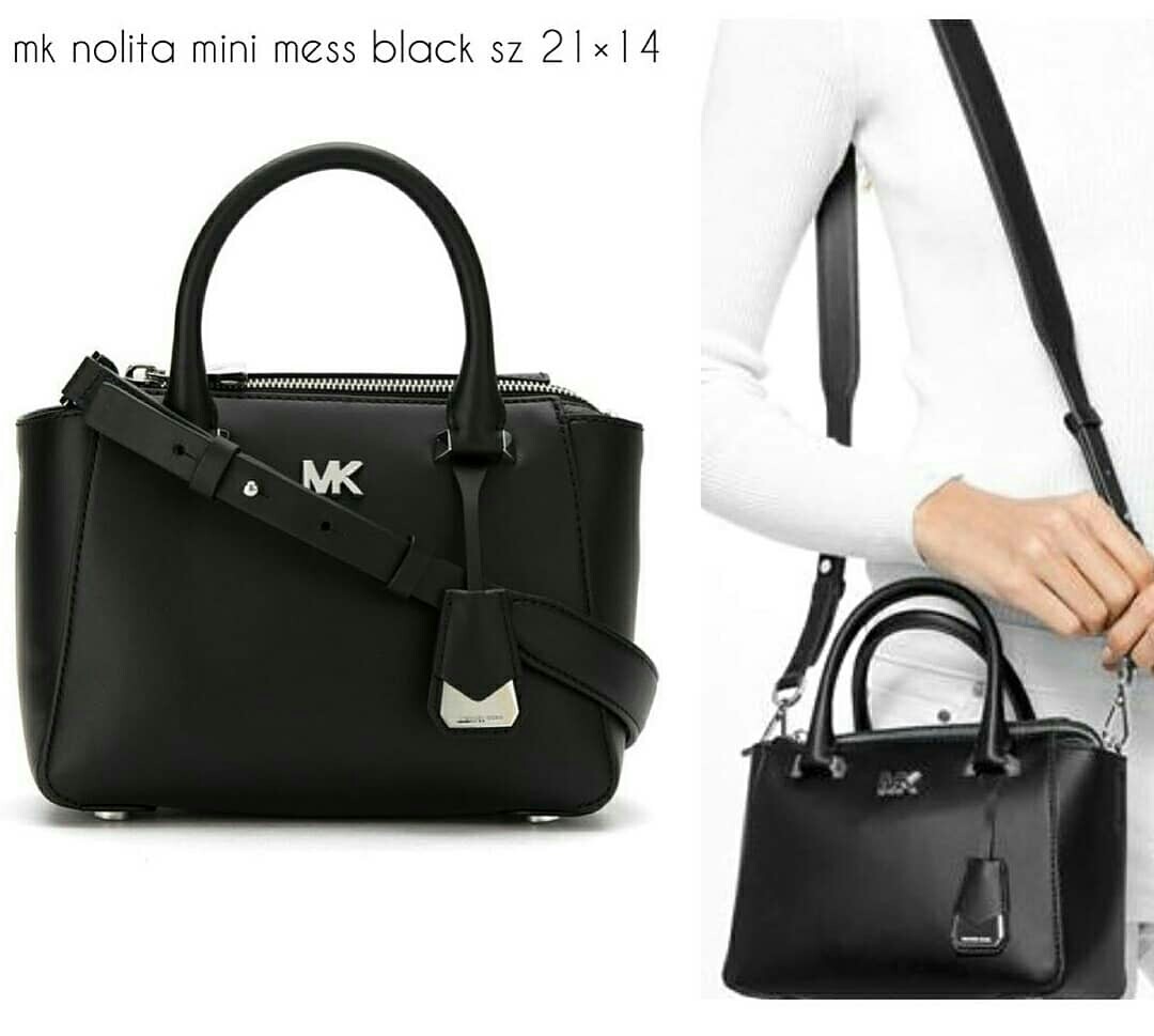 mk nolita mini mess black sz 21 14