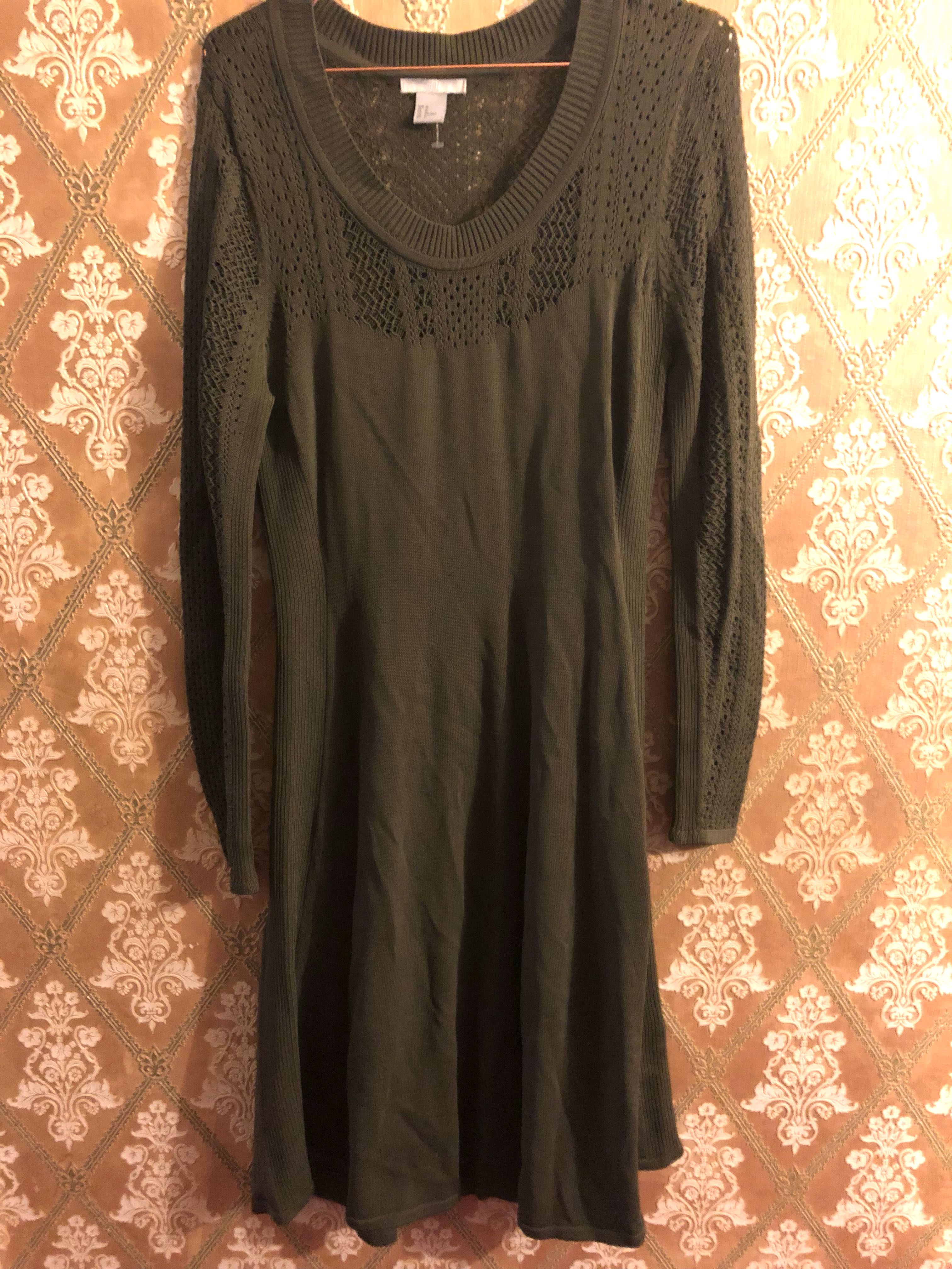 Never Worn Or Tried H M Winter Dress Dark Green Women S Fashion