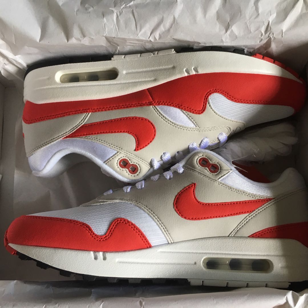 Nike Air Max 1 Anniversary Red, Men's Fashion, Footwear, Sneakers on  Carousell