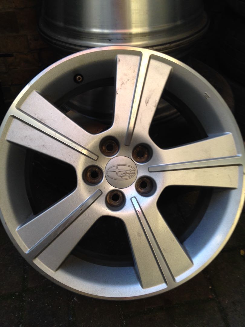 Original 16” Subaru Forester Mags (Category: Car Parts & Accessories) located in Taytay. Submitted by now_selling (Listing ID 173884172, Image 1). Description: Original 16” Subaru Forester Mags only Good condition Some scratches due to usage SOLD as set - 4pcs..