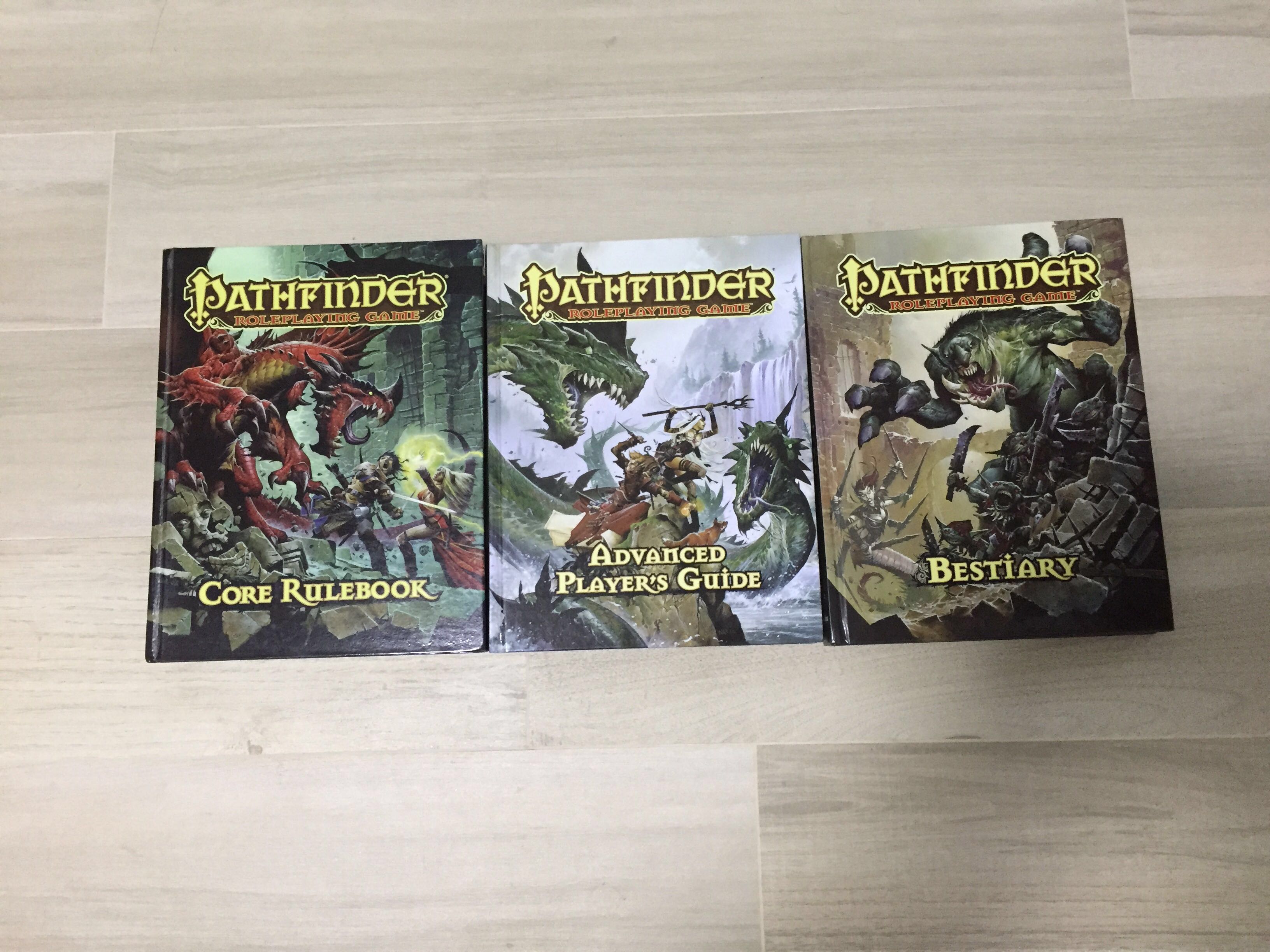 Pathfinder Tabletop Rpg Core Rulebook Advanced Player S Guide And Bestiary Hardcover Books Stationery Fiction On Carousell