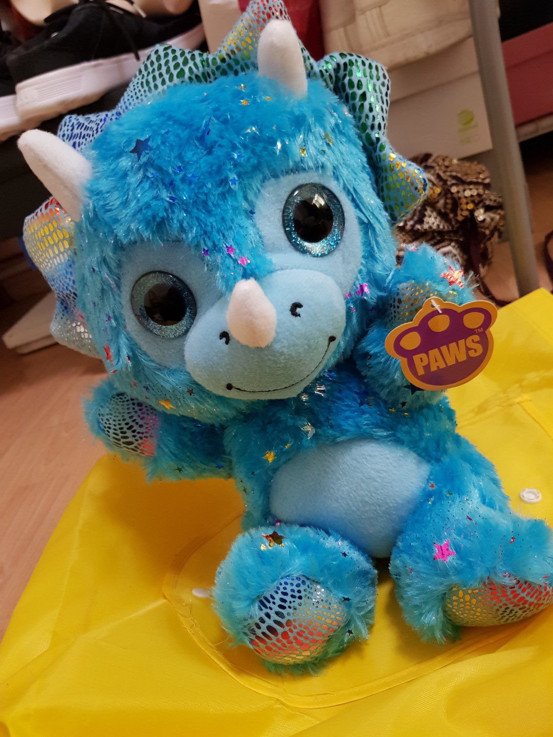 blue triceratops plush