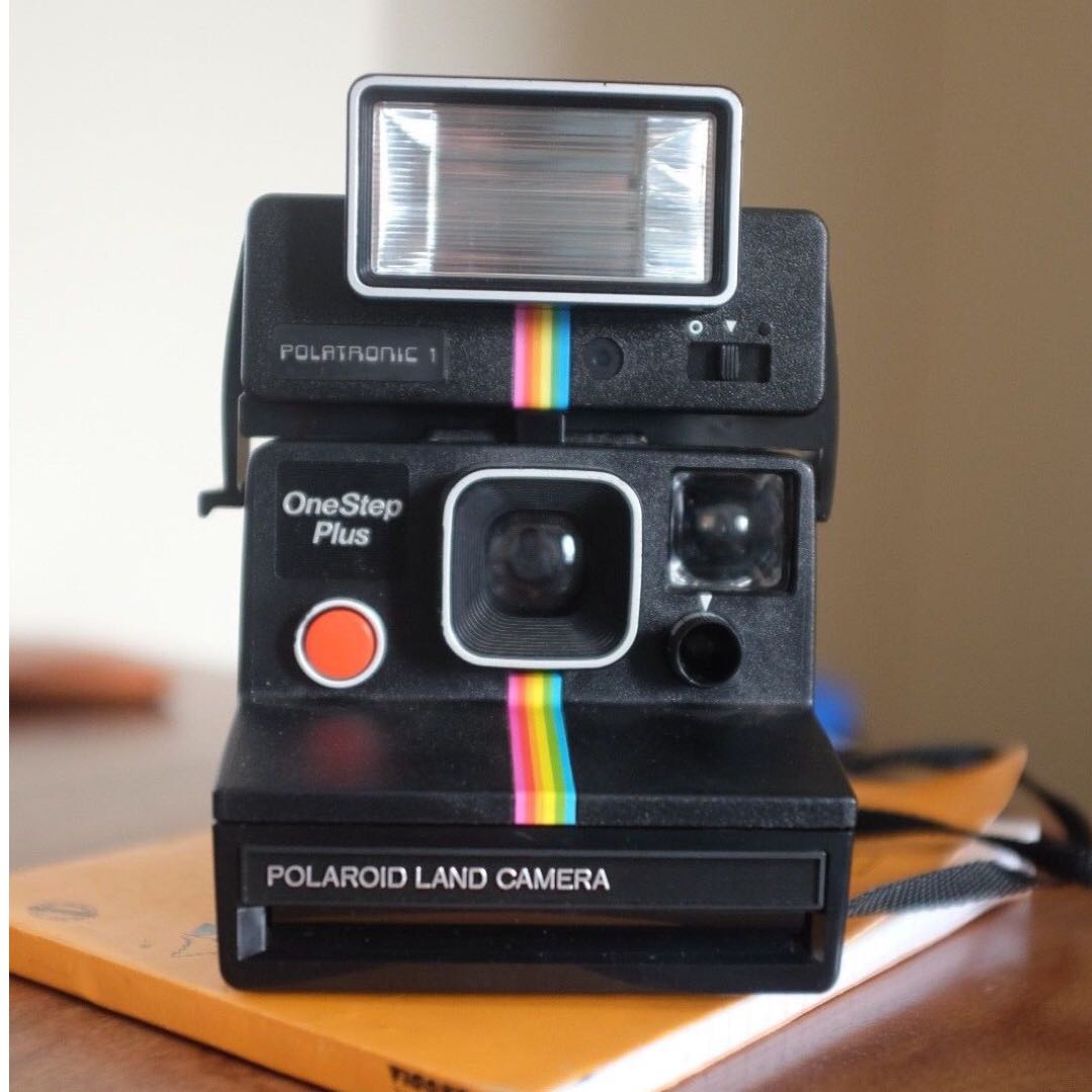 Polaroid Vintage Land Camera One Step Plus Black Q Light Flash