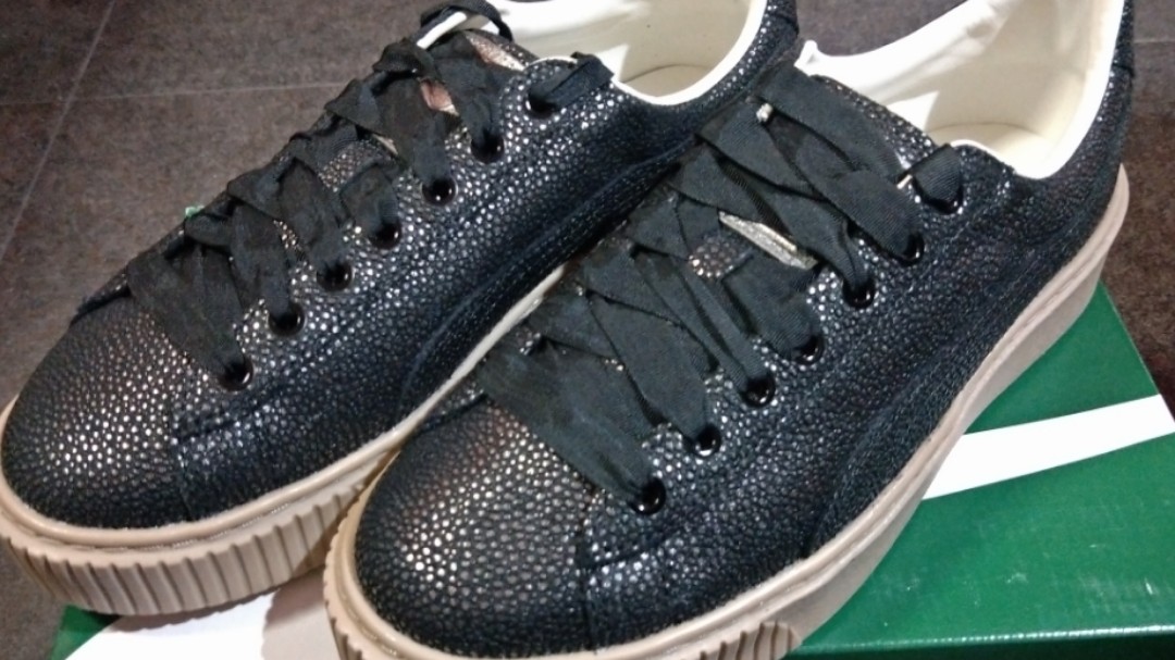 Clear Stock Puma Platform LUX Black Women s Fashion Footwear