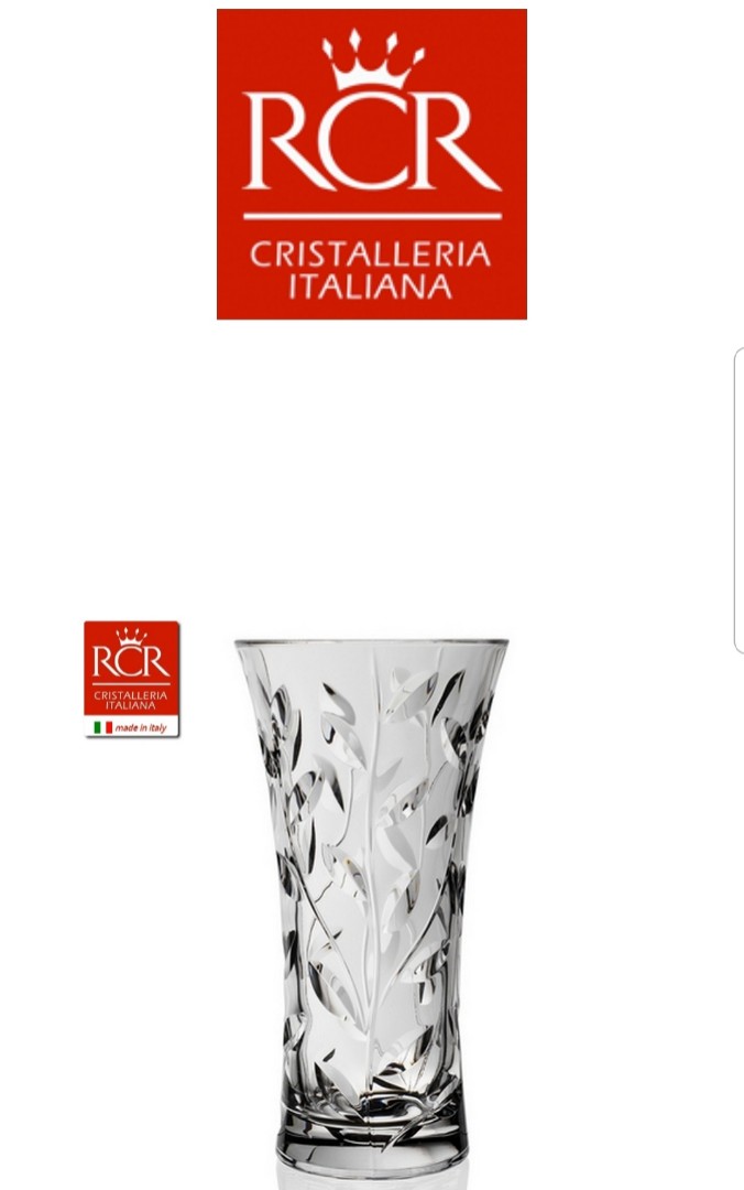 rcr crystal laurus vase furniture home living home decor other home decor on carousell