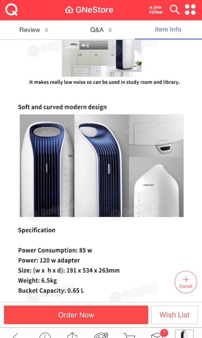 Samsung Portable Stylish Refrigerant Cool Presso, TV & Home Appliances