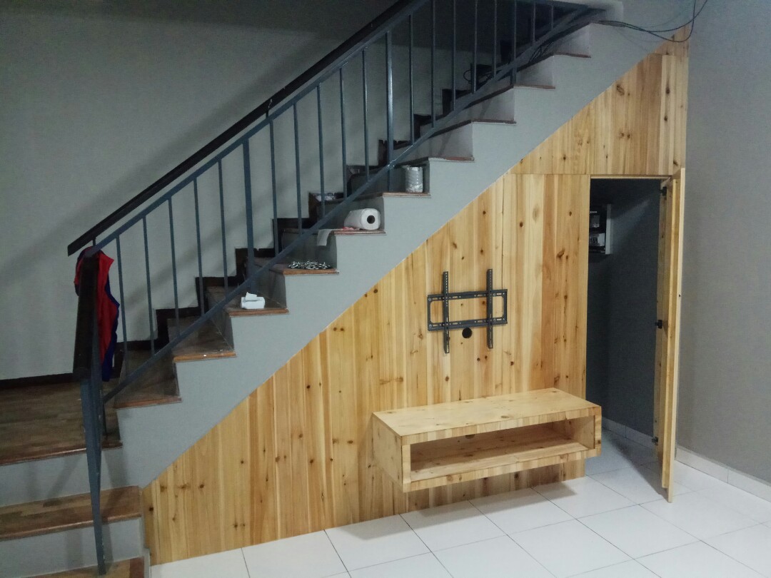 Stor bawah tangga kayu pine baru Rumah Perabot Home Stor bawah tangga kayu pine baru Rumah Perabot Home