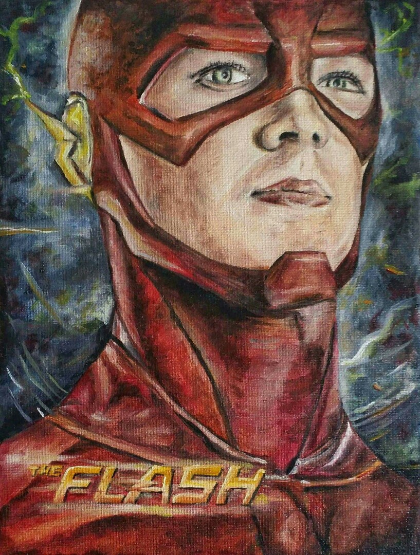 The Flash Oil Painting On 21cm 30cm Canvas Design Craft