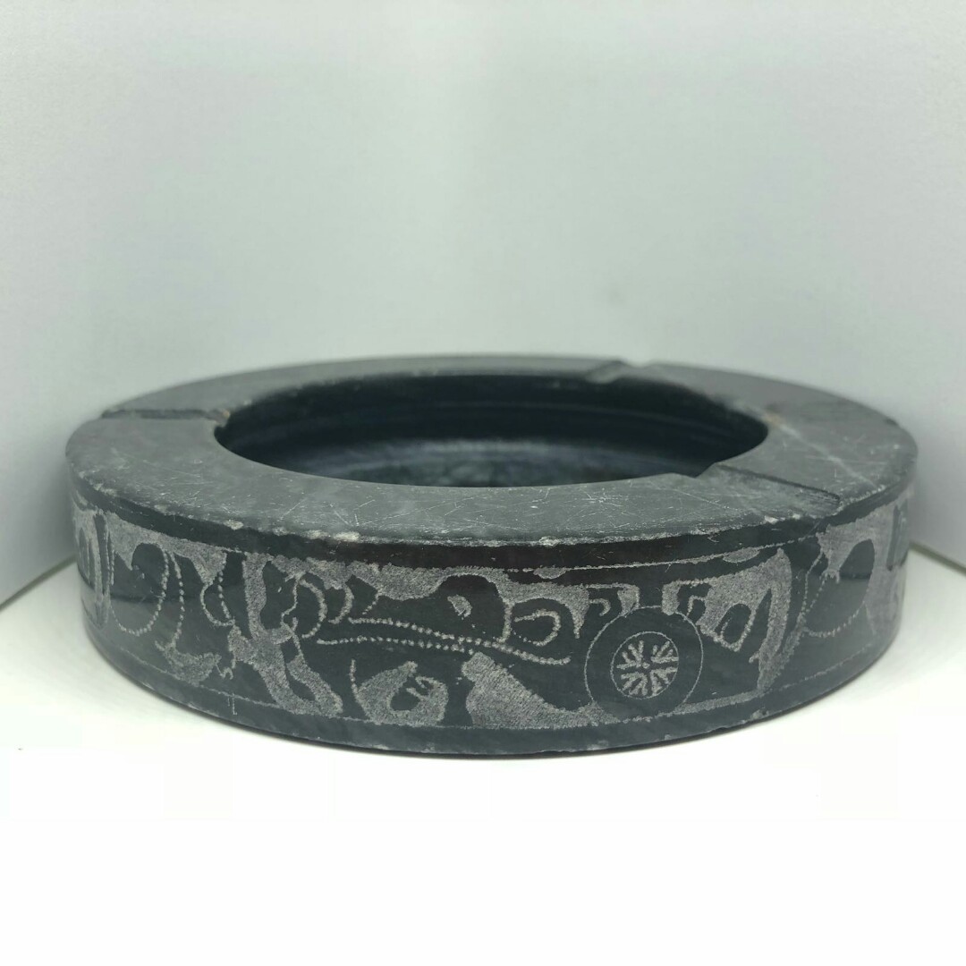 Vintage Marble Ashtray W Ancient Designs, Hobbies & Toys, Memorabilia