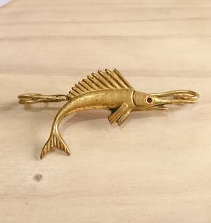 Vintage Swordfish tie pin /safety pin