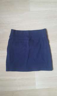 Navy blue mini skirt