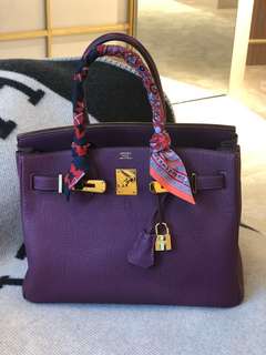Hermes birkin 30 anemone ghw