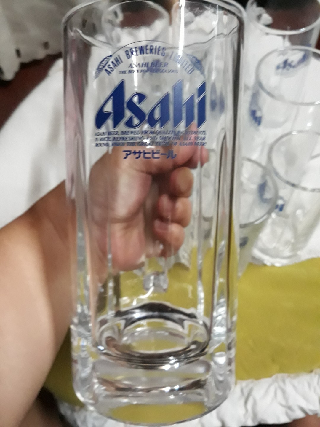 Asahi Beer Mug Home Furniture Home Appliances Other Kitchen Appliances On Carousell A golden sculpture alongside the building is an attractive thing that represents the burning heart of asahi beer. asahi beer mug