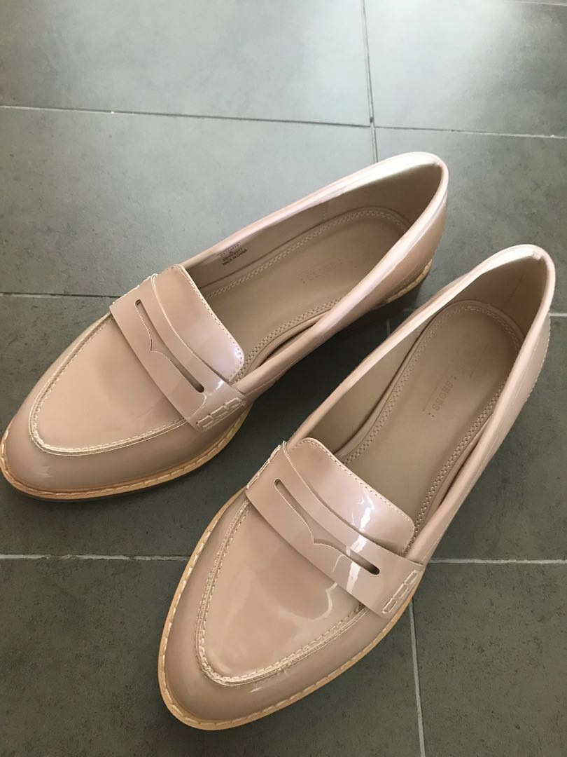 ASOS MUNCH Wide Fit Loafer Flat Women s Fashion Footwear Flats