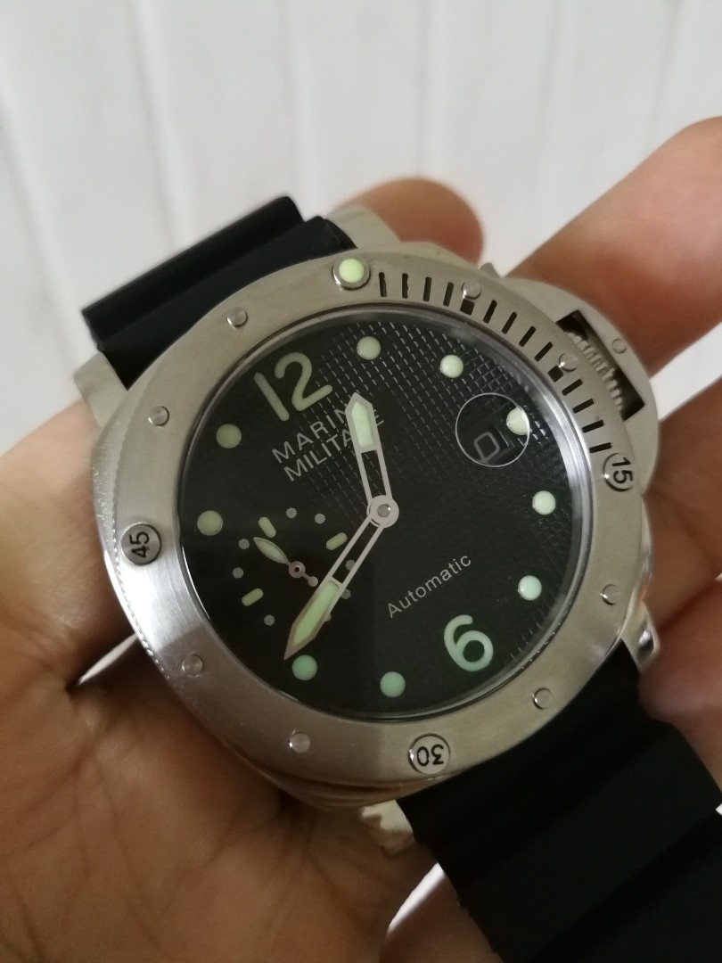 Blue superlume Parnis 44mm diving auto watch