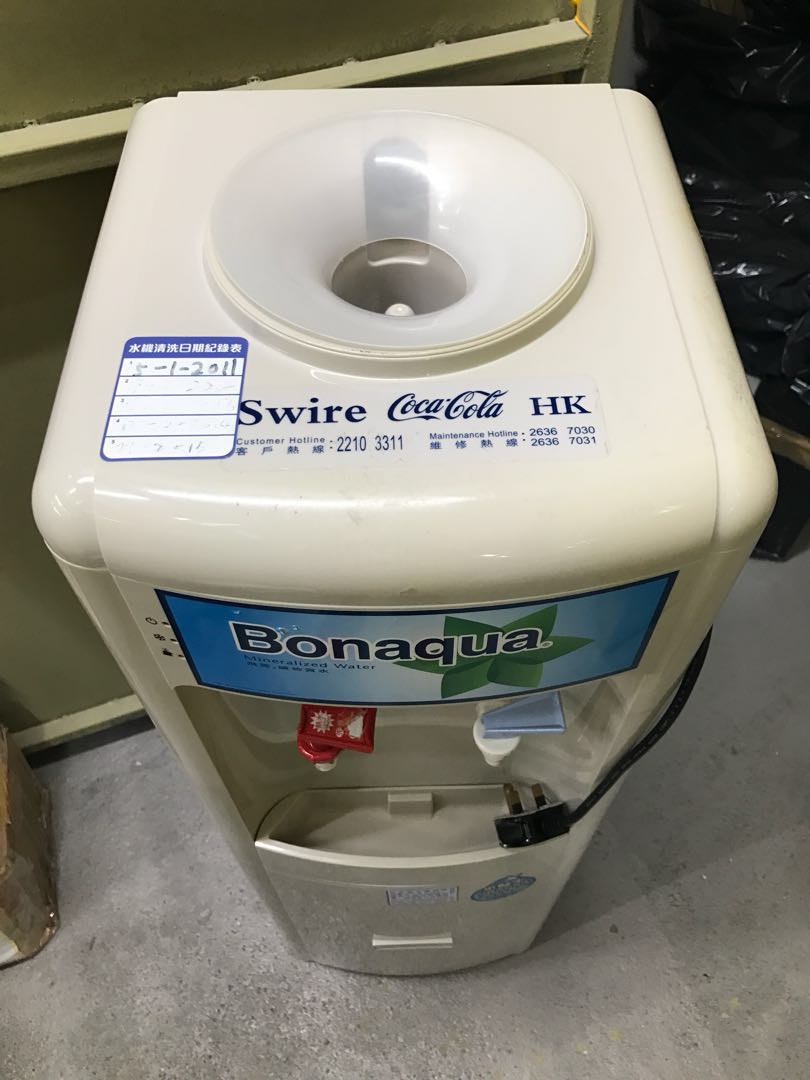 Bonaqua 水機 凍熱水 water dispenser Swire CocaCola可口可樂, 傢俬＆家居, 廚具和餐具, 廚水杯