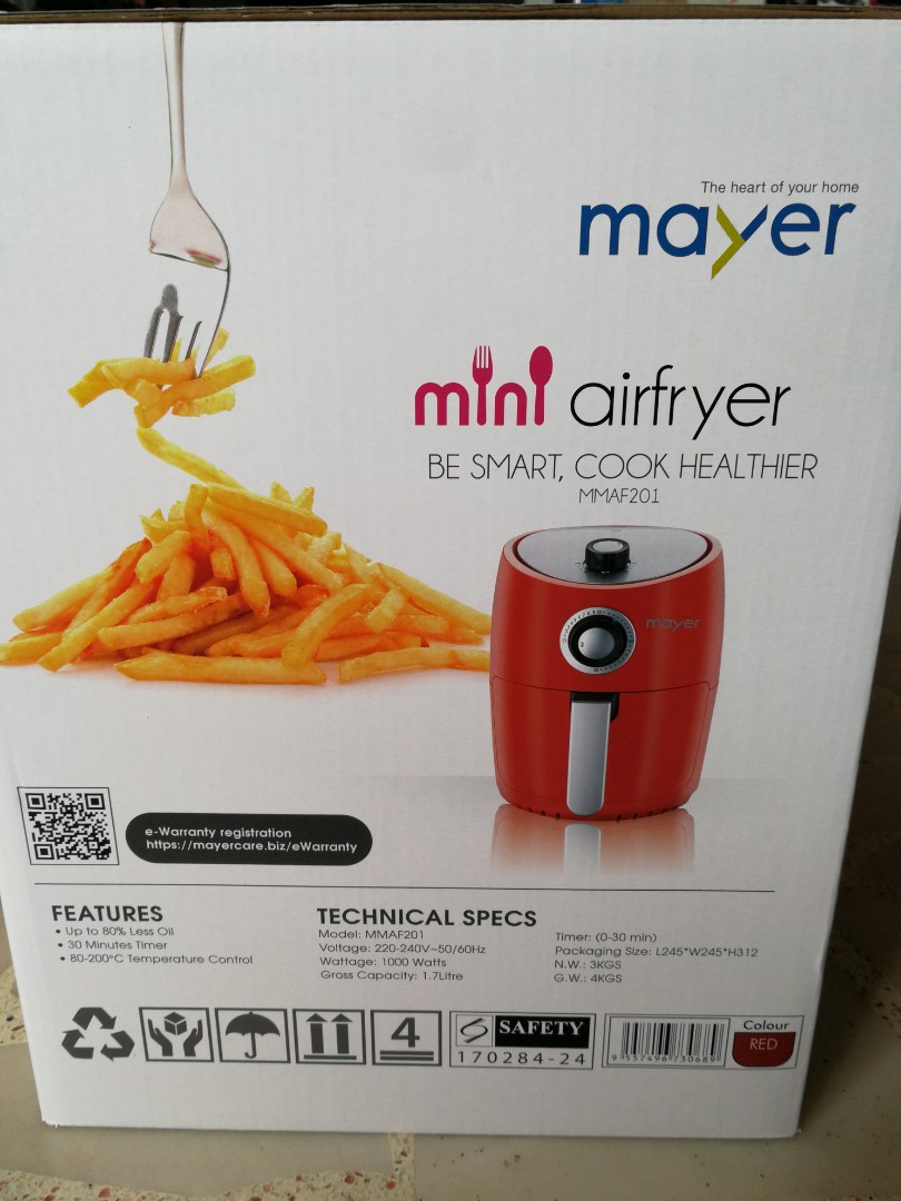 Brand NEW!! Mayer mini 1.7L Air Fryer (MMAF201), TV & Home Appliances, Kitchen Appliances