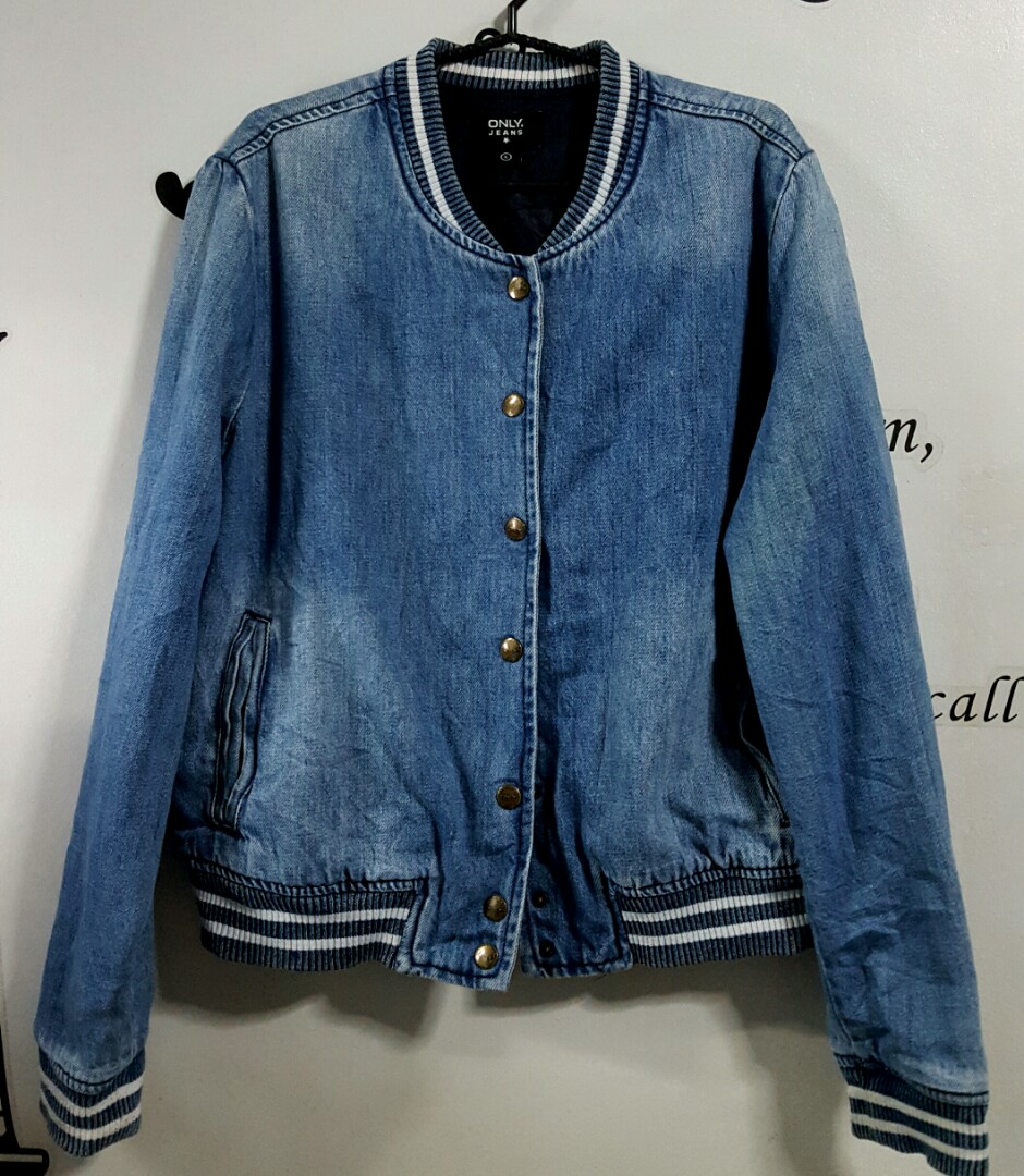 denim varsity jacket mens