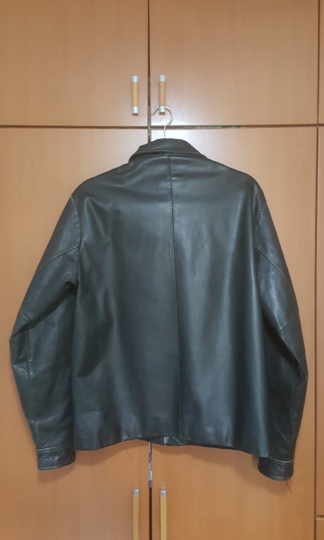 gap genuine leather jacket