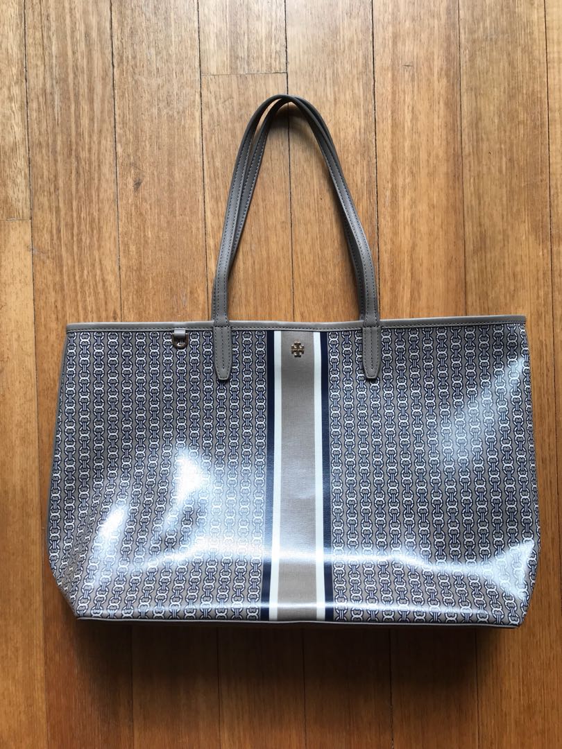 tory burch grey tote