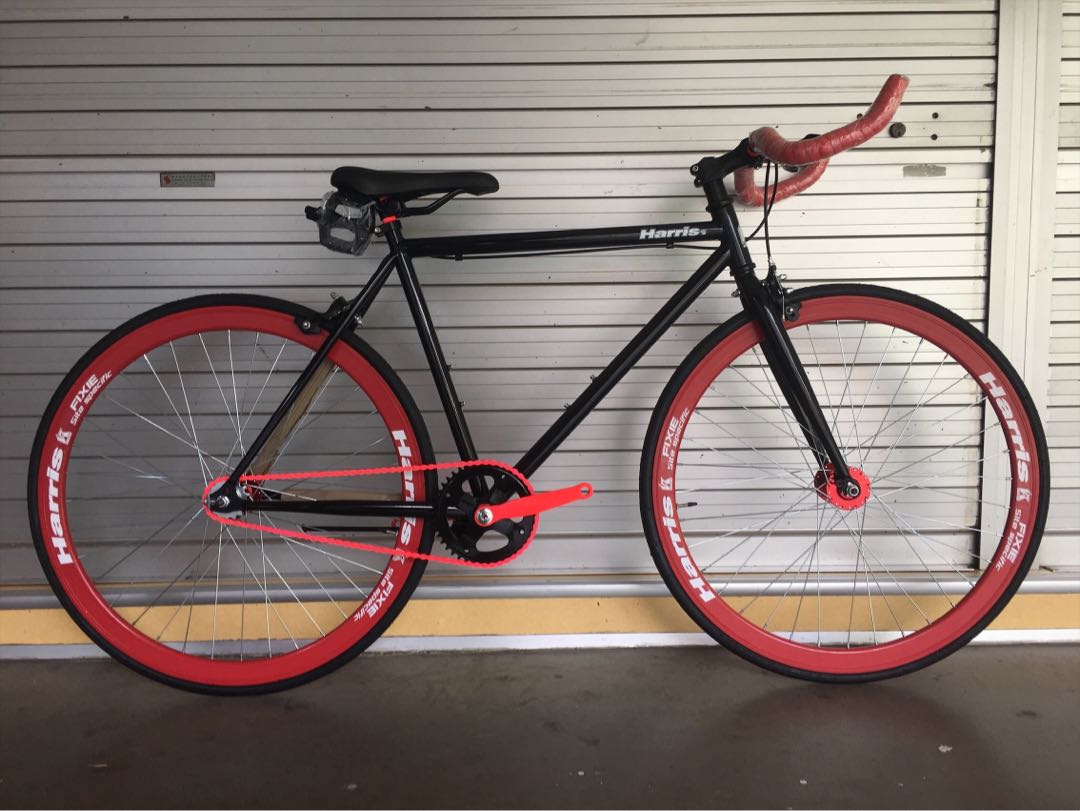 red and black fixie