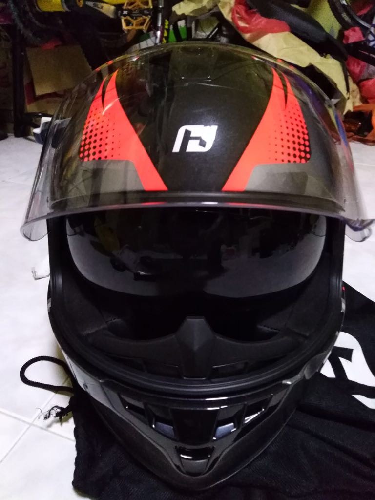 HONDA H2C full face helmet with inner shade, Motorcycles, Motorcycles ...