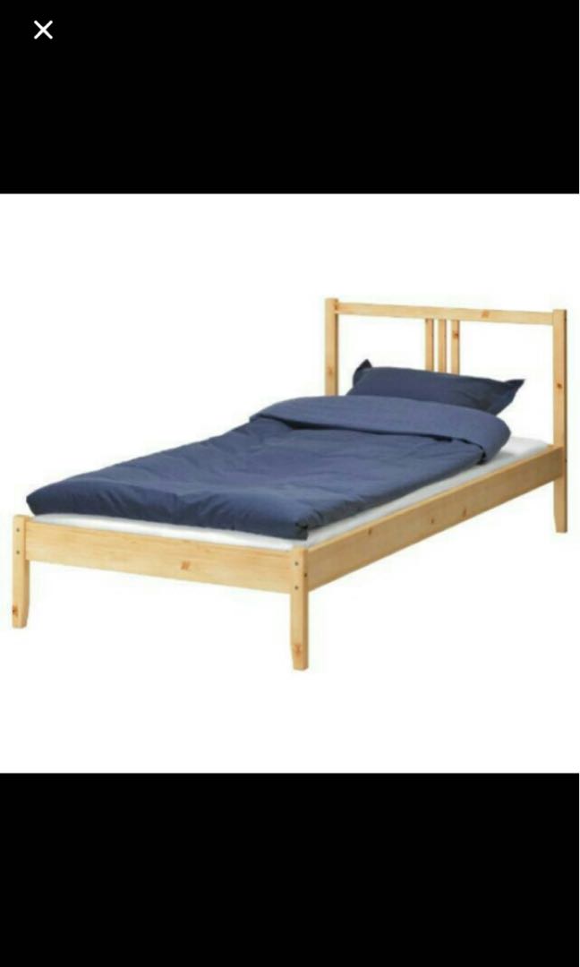 Ikea Wooden Bed Frame Furniture Beds Mattresses On Carou Photo