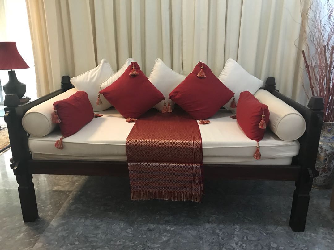 Indonesian Teak Daybed/Sofa, Furniture & Home Living, Furniture, Sofas