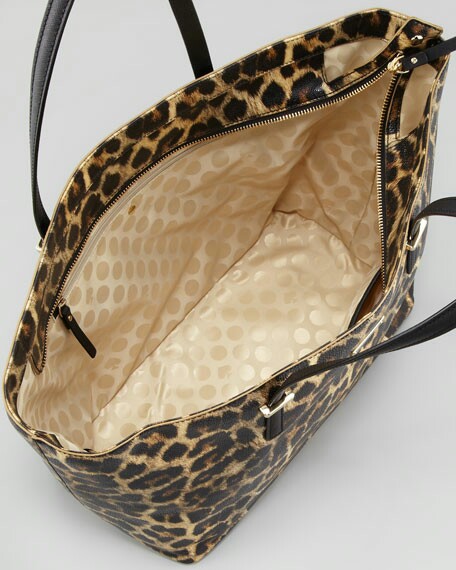 kate spade leopard tote bag