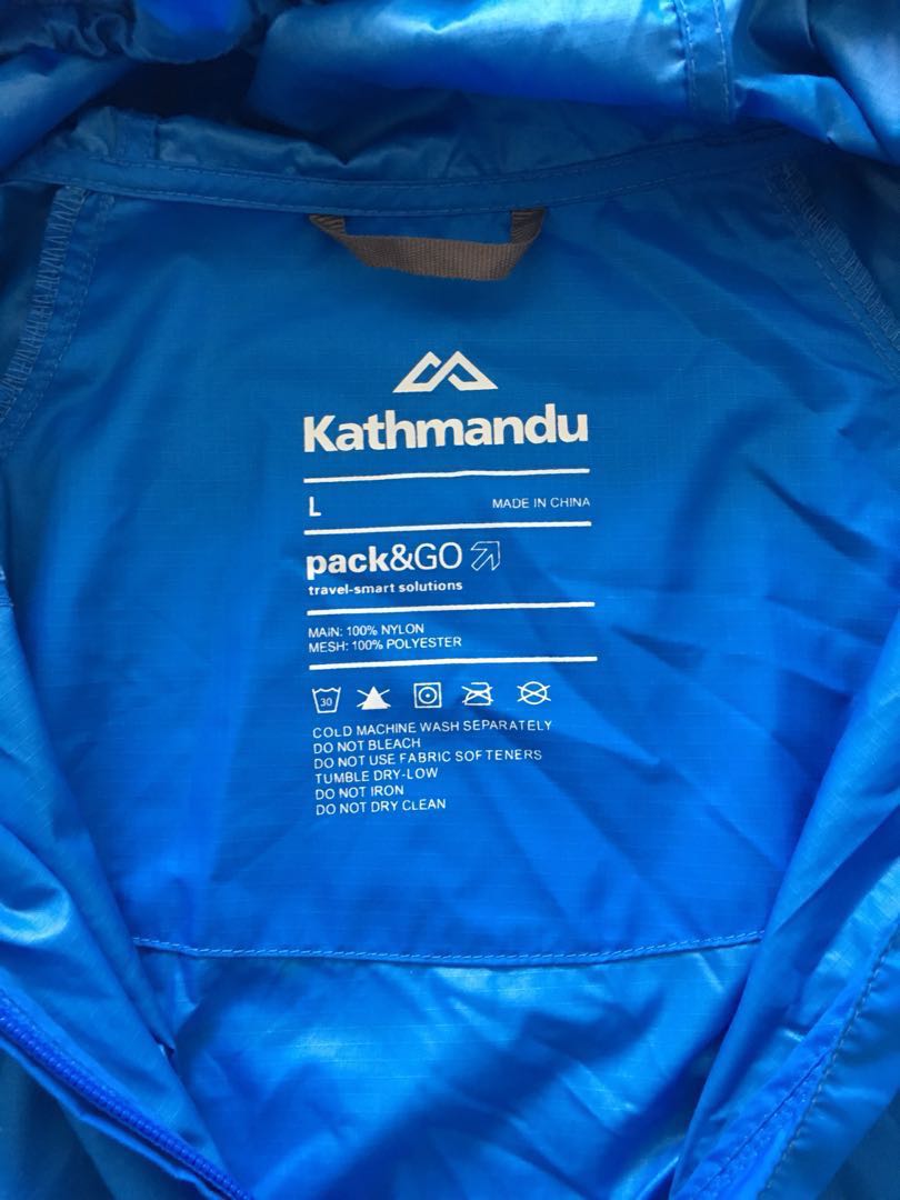 Kathmandu pack go rain jacket