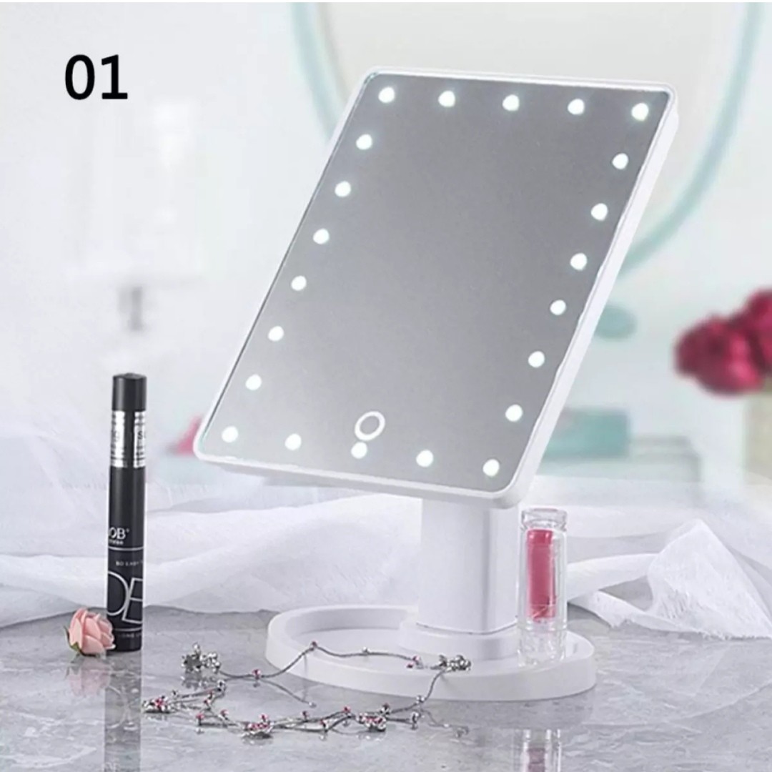 Led Touch Screen Makeup Mirror Cosmetic Vanity Light Up Table Desk