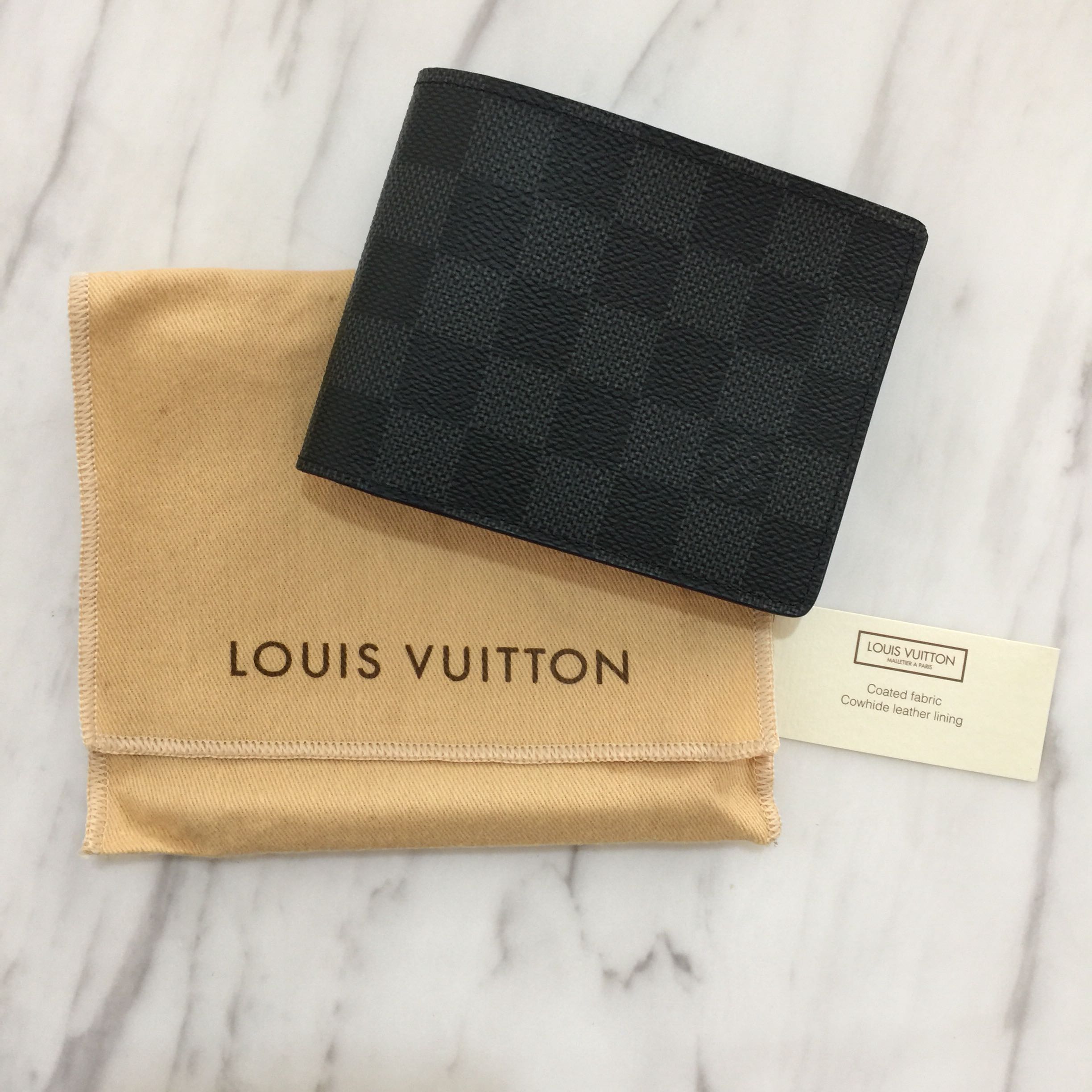 Louis Vuitton Multiple Wallet Damier Graphite Canvas Black