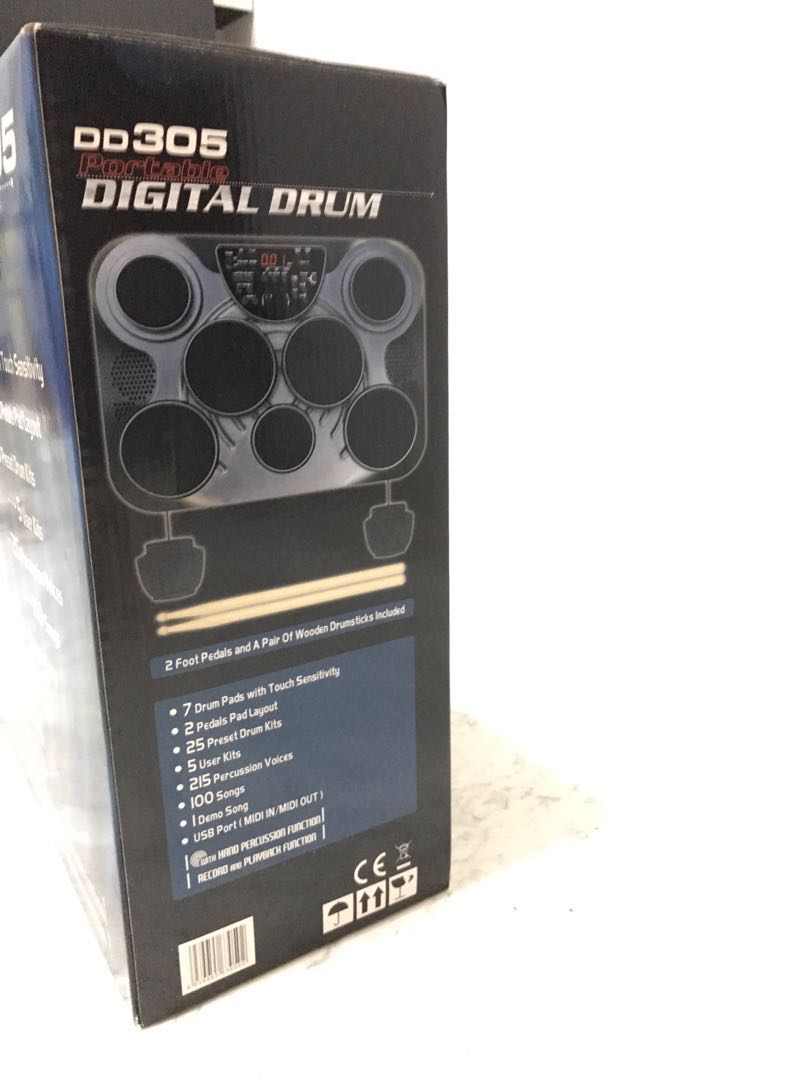 MEDELI DD305 PORTABLE DIGITAL DRUM, Hobbies & Toys, Music & Media ...