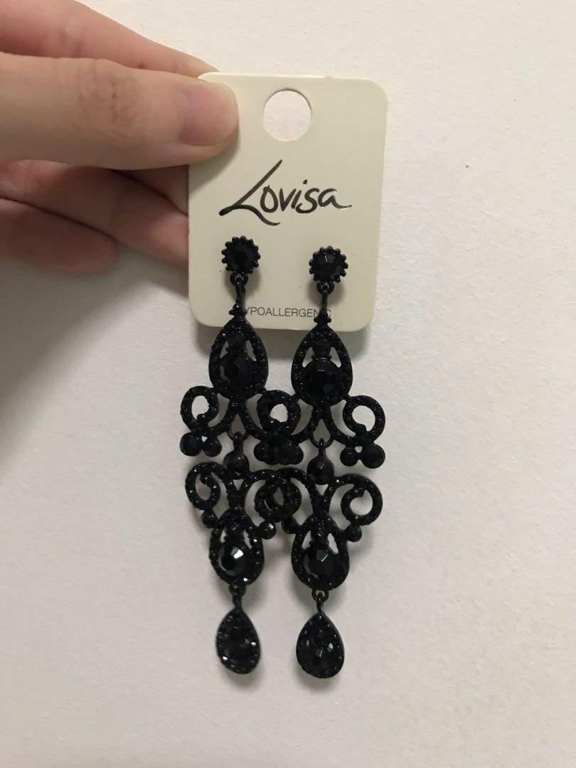 Lovisa black earrings on sale