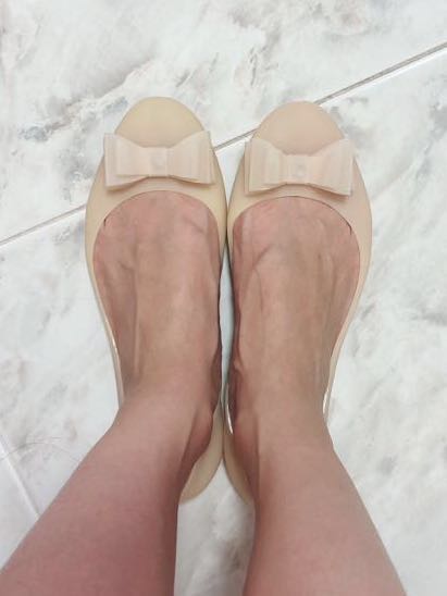 nude rubber shoes