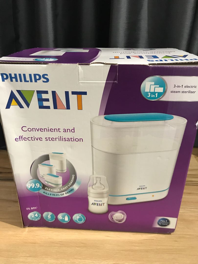 Philips Avent 3-in-1 Electric Steam Sterilizer, Babies & Kids, Nursing ...