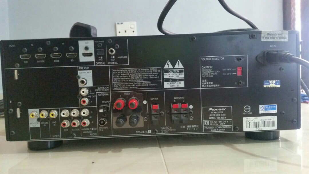 Pioneer VSX 522K HDMI, Audio, Portable Audio Accessories on Carousell