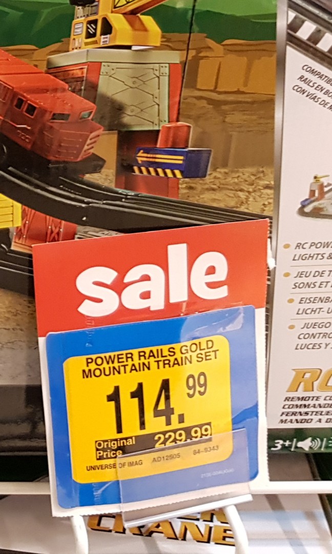 power rails gold mountain train set