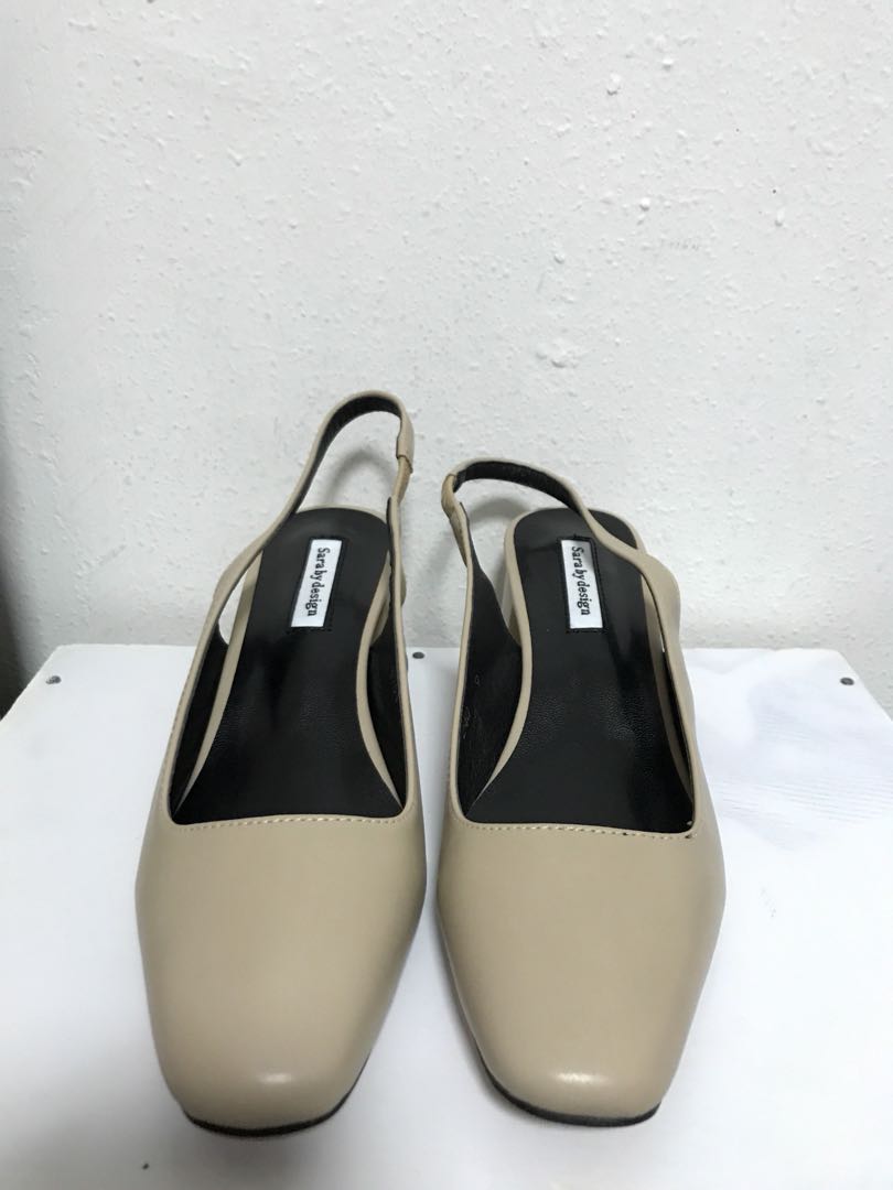 Sappun korean beige colored heels 